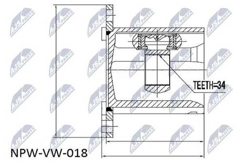 Шрус внутренний vw -dsg кпп NTY NPW-VW-018