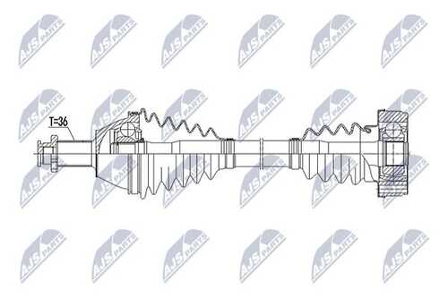 Полуось vw polo 01-09 fox 1.2 03- skoda fabia i 99-08 fabia ii 06- roomster 07- skoda cordoba/i NTY NPW-VW-069