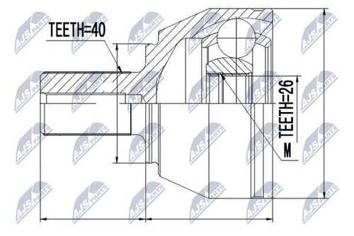 Шруc наружний ford mondeo 07- ford galax NTY NPZ-FR-040