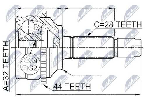 Шруc наружний mazda 6 1.8 2.0 02- /+abs44/ NTY NPZ-MZ-052