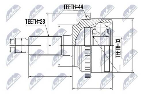 Шруc наружний mazda 6 gg diesel 02-05 /+abs44/ NTY NPZ-MZ-054