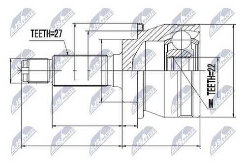 Шрус наружн. к-кт subaru legacy 2wd bc2/bd2 1.8 91- 4wd bc5/bd5/bd7/bf3/bg5/bg7 1.82.0 NTY NPZ-SB-018
