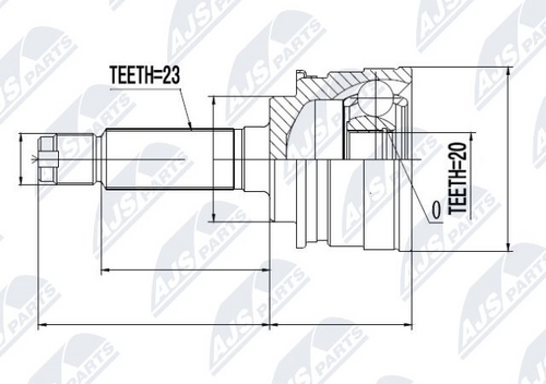 Шрус наружный suzuki alto 1.0 94- swift 95- /стопор наружный/ NTY NPZ-SU-012