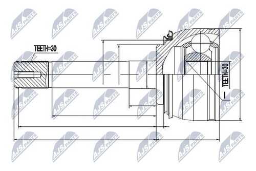 Шрус наружн. к-кт toyota lc 4.2td 4.7v8 98-02 lexus lx470 98-06 NTY NPZ-TY-018