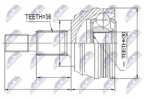 Шруc наружний vw golf 1.41.61.9d 97- bora 1.41.6 98- skoda octavia 1.6 96- 1.9 NTY NPZ-VW-007