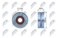 Rnk-bm-066 ролик ручейкового ремня mini cooper s john cooper works 1.6 02-07 NTY RNK-BM-066