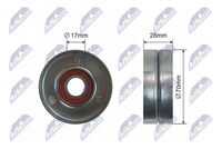 Ролик hyundai accent ii elantra getz i30 matrix santa f i sonata v trajet tucson kia carens NTY RNK-KA-004