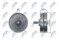 Ролик ручейкового ремня vw lt 28-35 ii lt 28-46 ii 2.8d 05.01-07.06 NTY RNK-VW-018