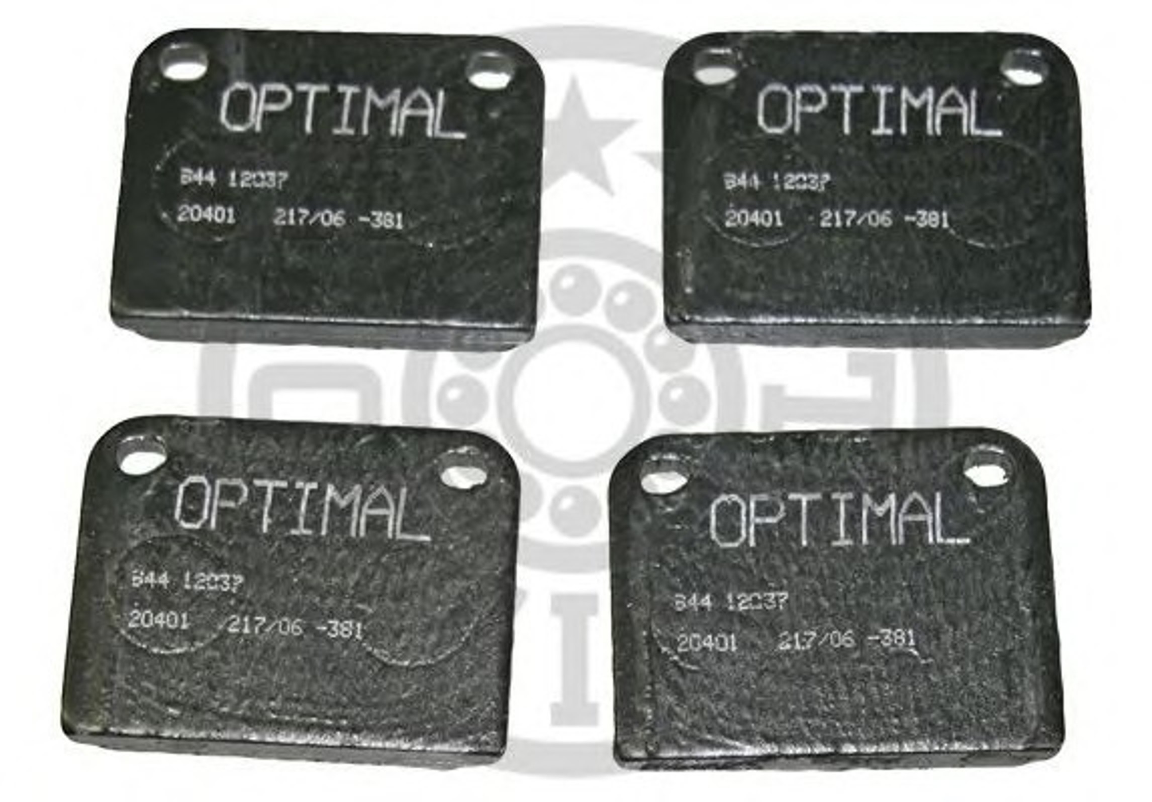 Комплект тормозных колодок дисковый тормоз OPTIMAL 12037