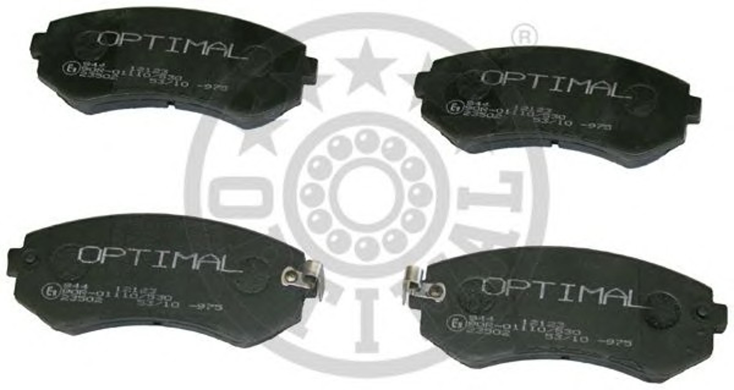 Комплект тормозных колодок дисковый тормоз OPTIMAL 12123