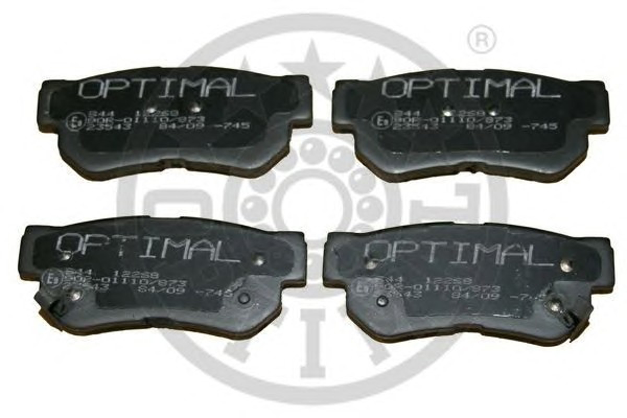 Комплект тормозных колодок дисковый тормоз OPTIMAL 12268