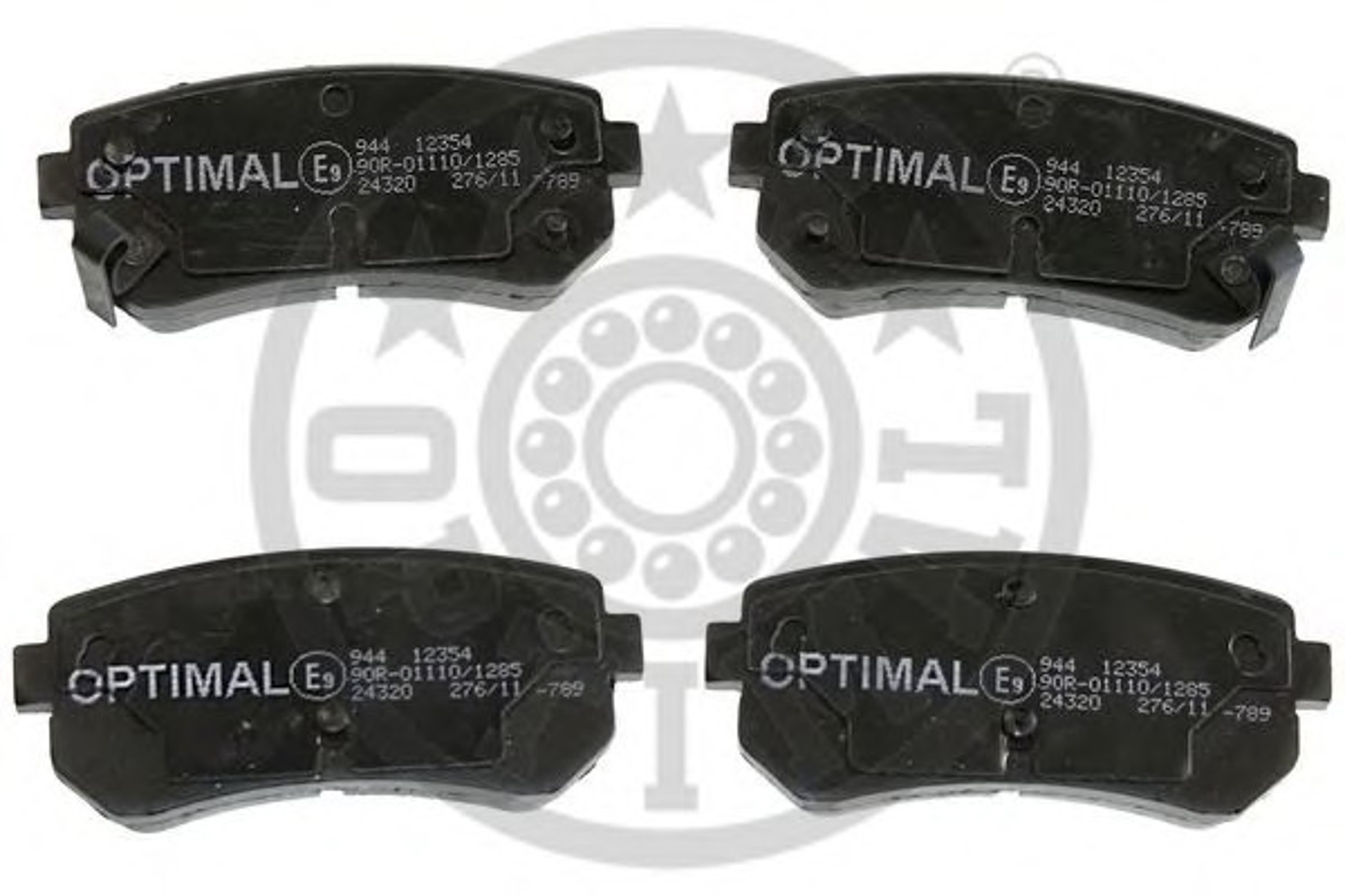Комплект тормозных колодок дисковый тормоз OPTIMAL 12354