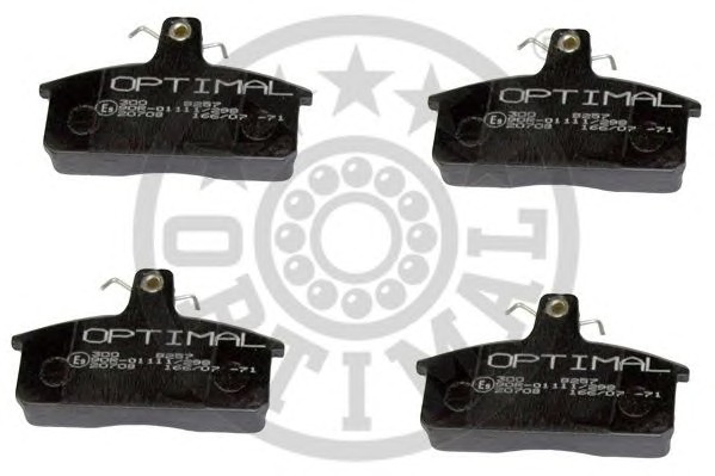 Колодки тормозные дисковые OPTIMAL 9257