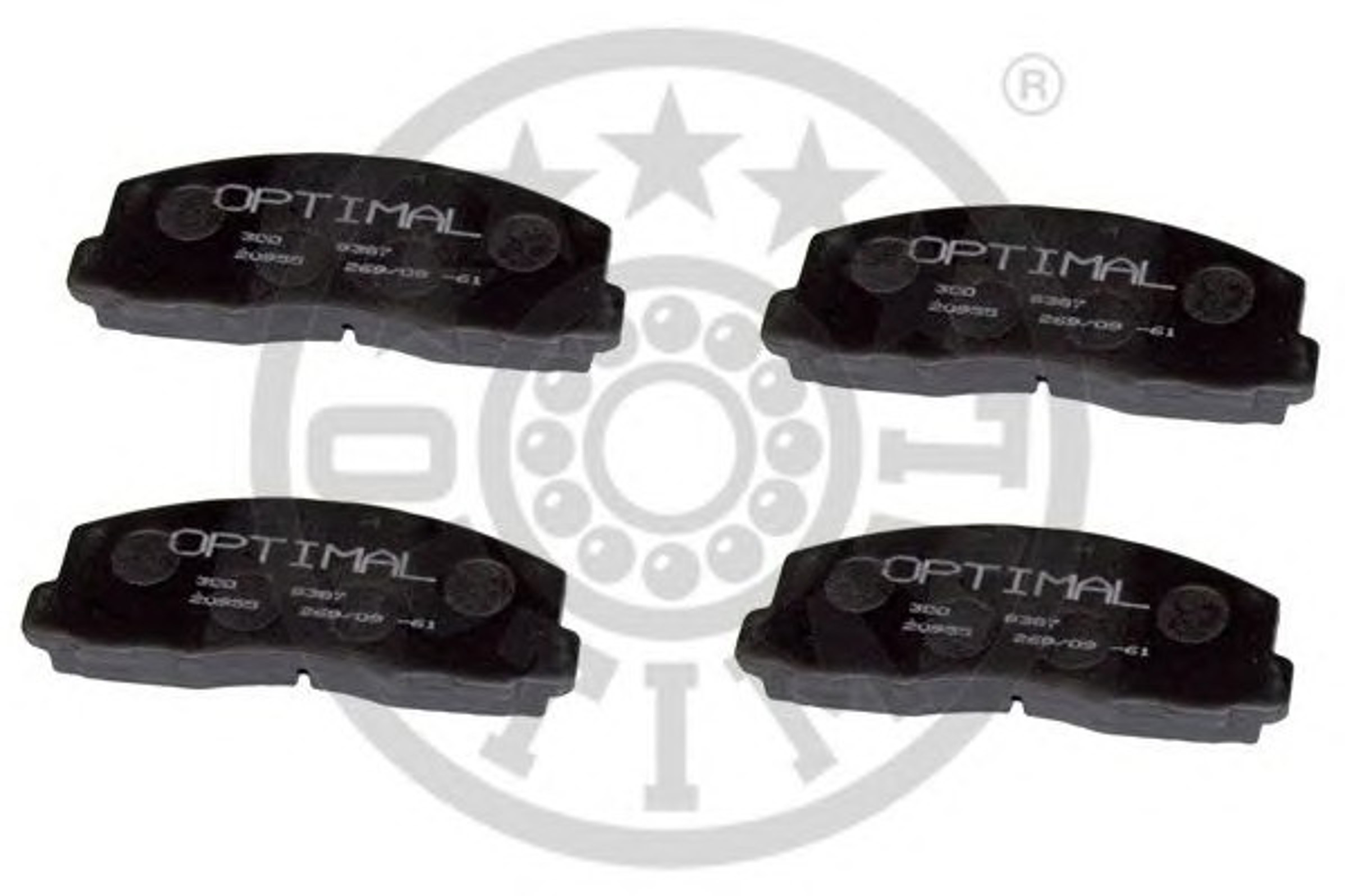 Колодки тормозные дисковые OPTIMAL 9387
