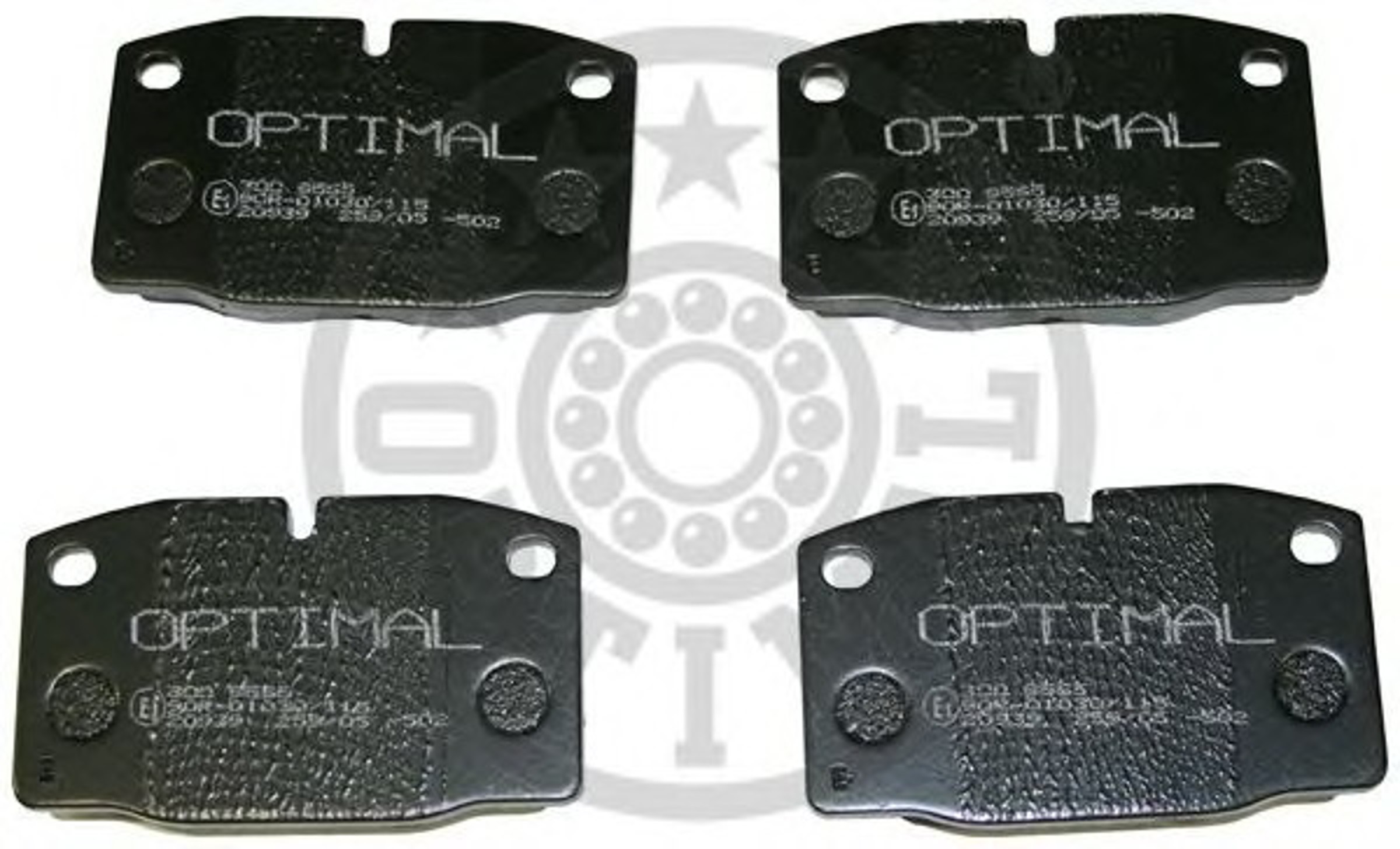 Комплект тормозных колодок дисковый тормоз OPTIMAL 9565