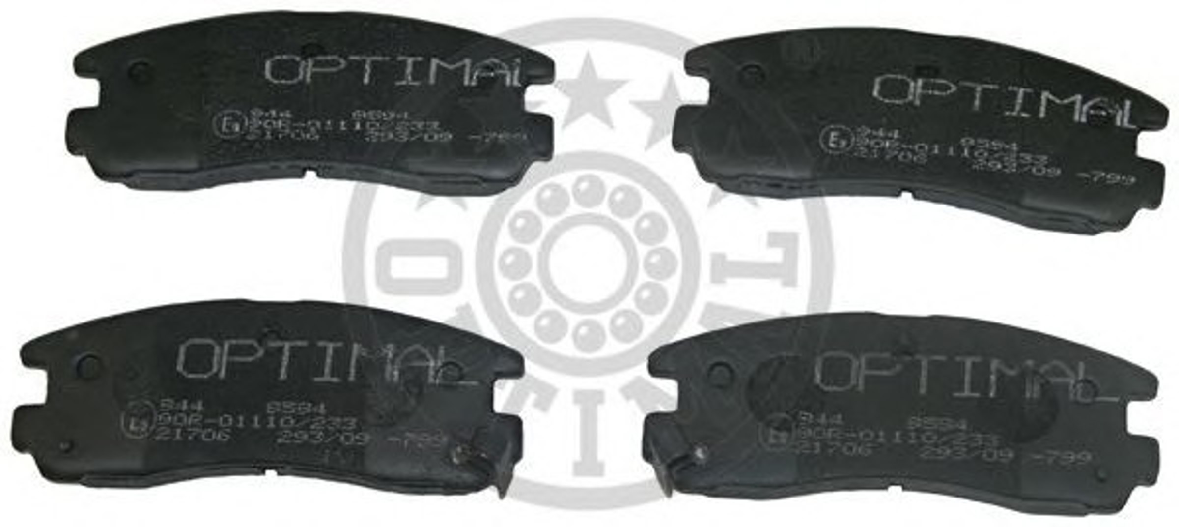 Комплект тормозных колодок дисковый тормоз OPTIMAL 9594