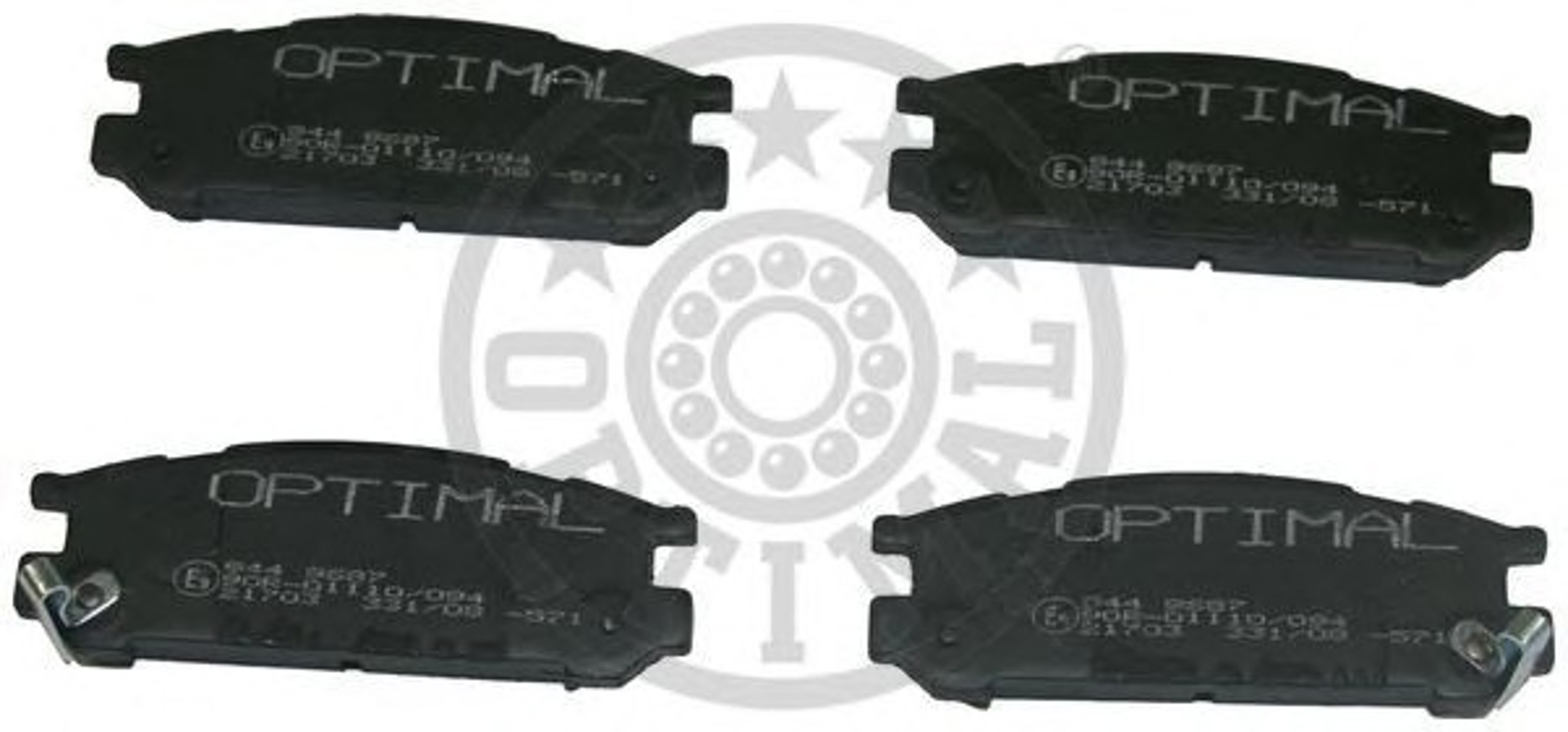 Комплект тормозных колодок дисковый тормоз OPTIMAL 9687