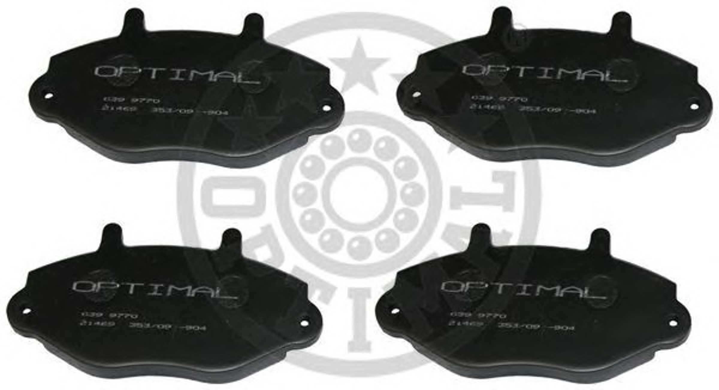 Комплект тормозных колодок дисковый тормоз OPTIMAL 9770