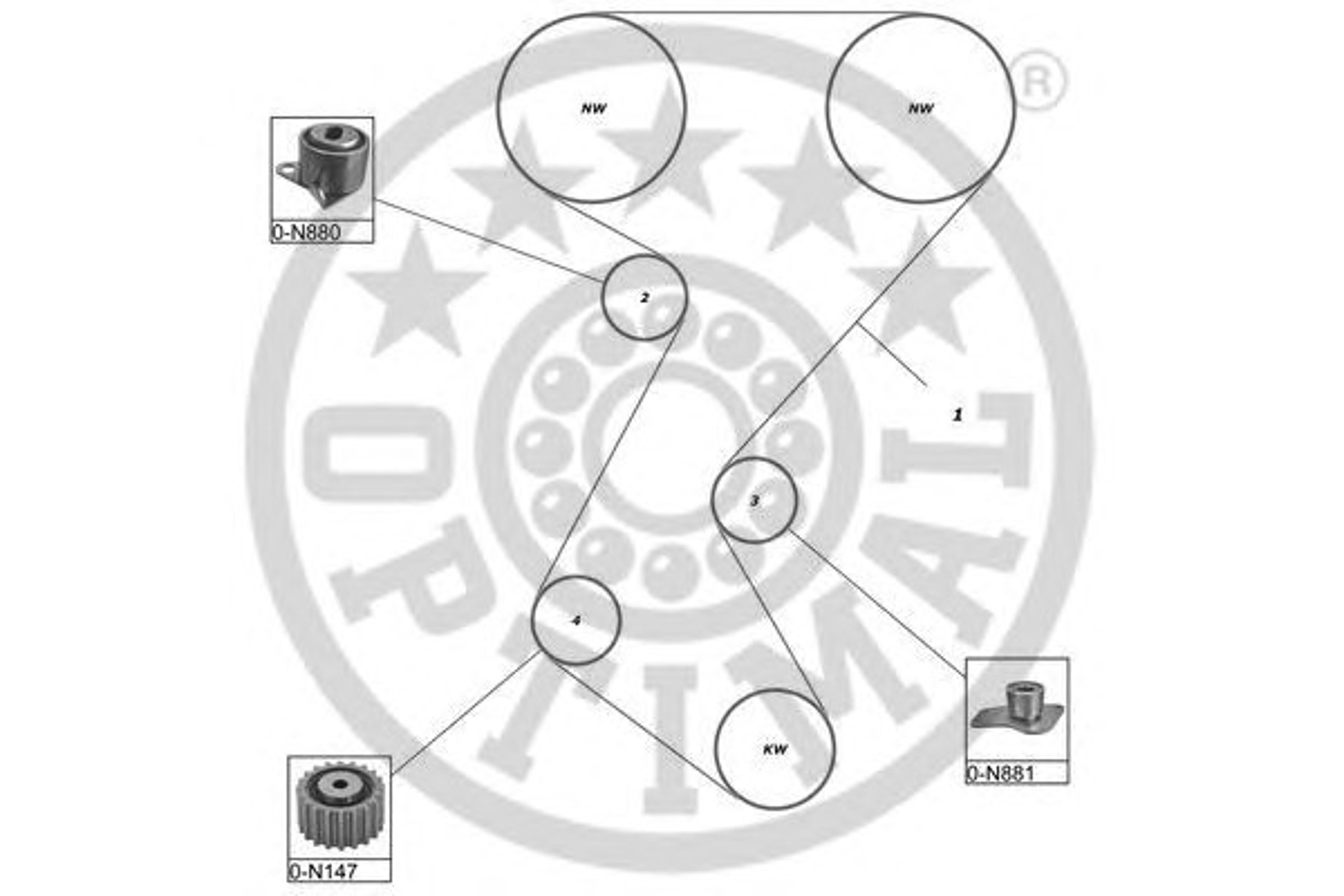 Комплект грм OPTIMAL SK-1089