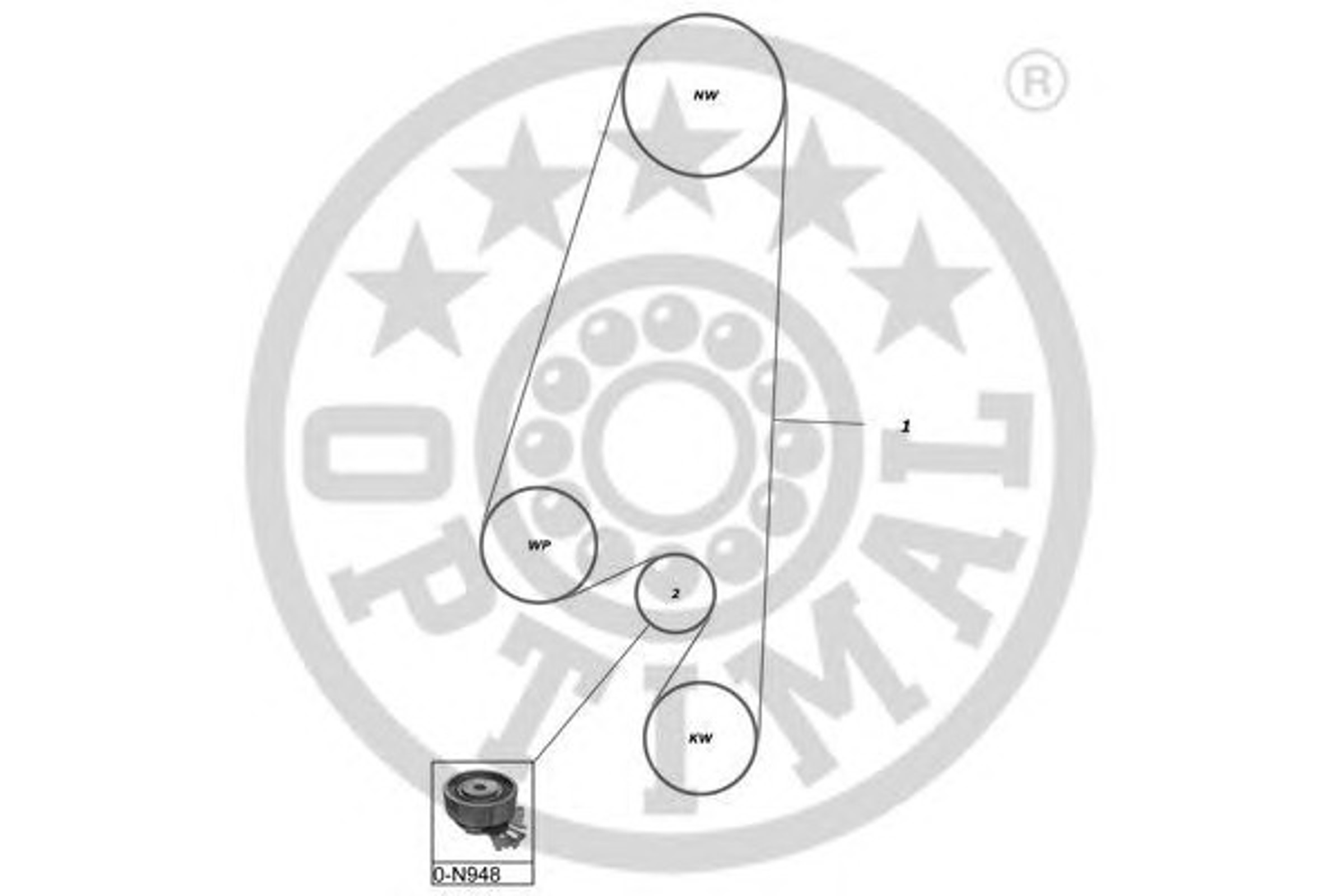 Комплект грм OPTIMAL SK-1162