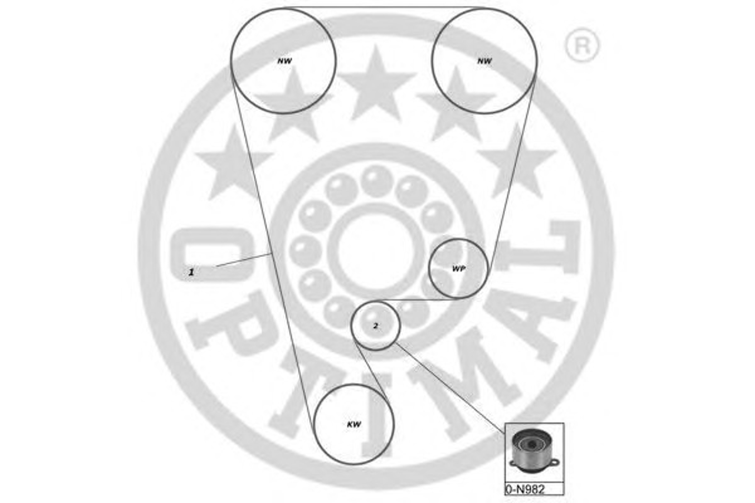Комплект грм OPTIMAL SK-1301