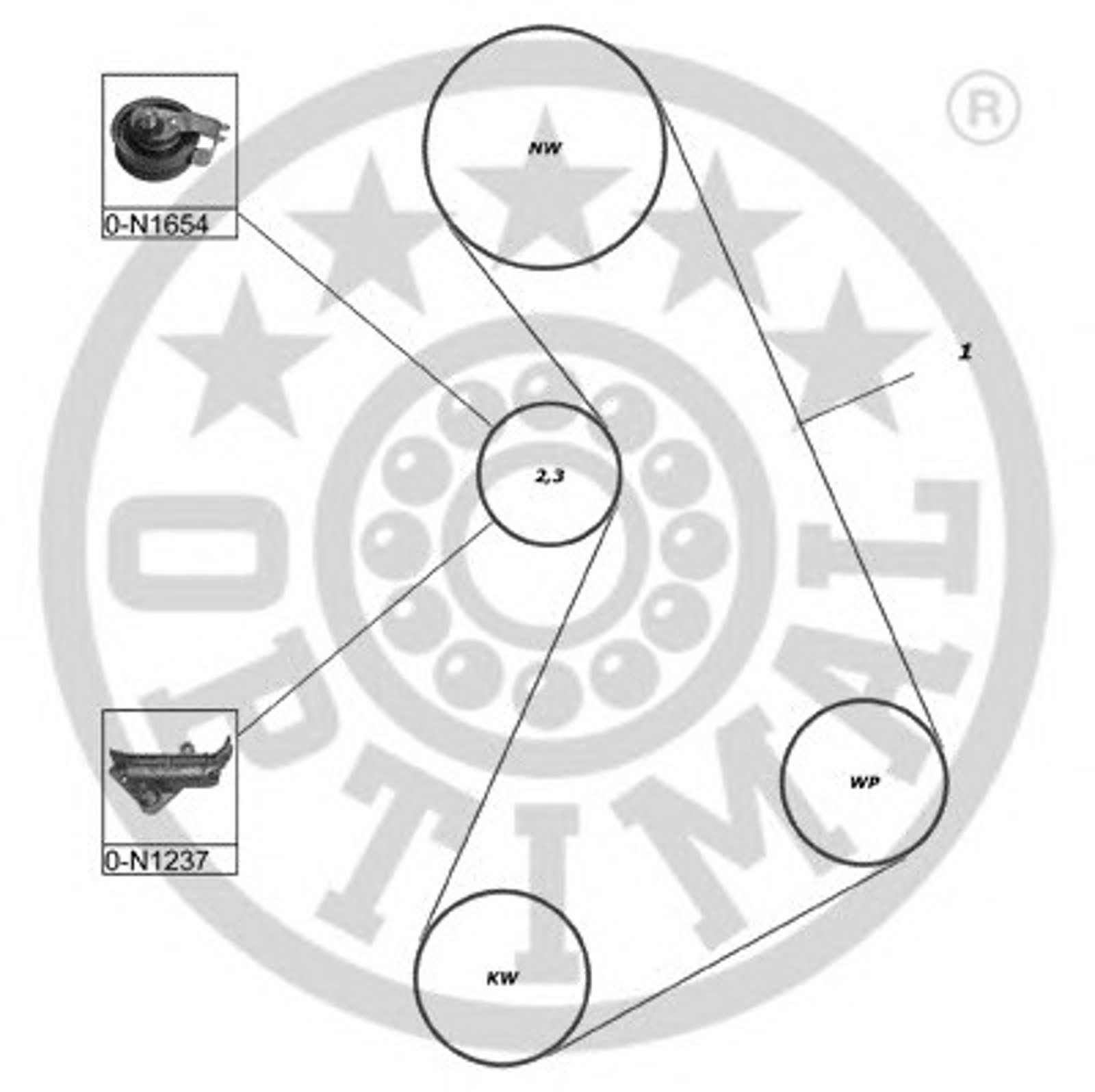Комплект грм OPTIMAL SK-1337