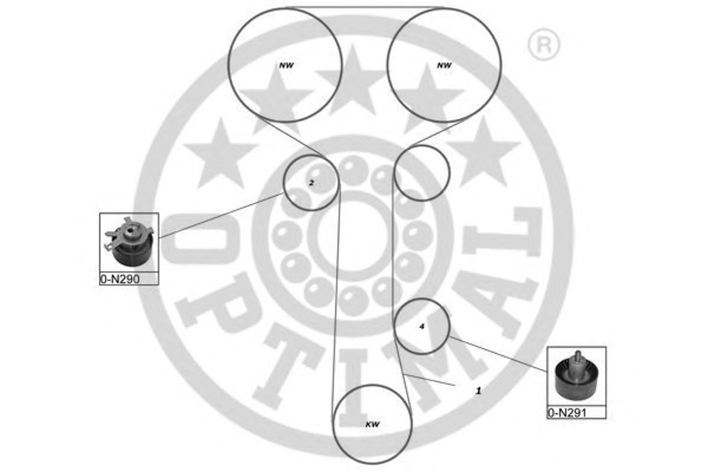 Комплект грм OPTIMAL SK-1340