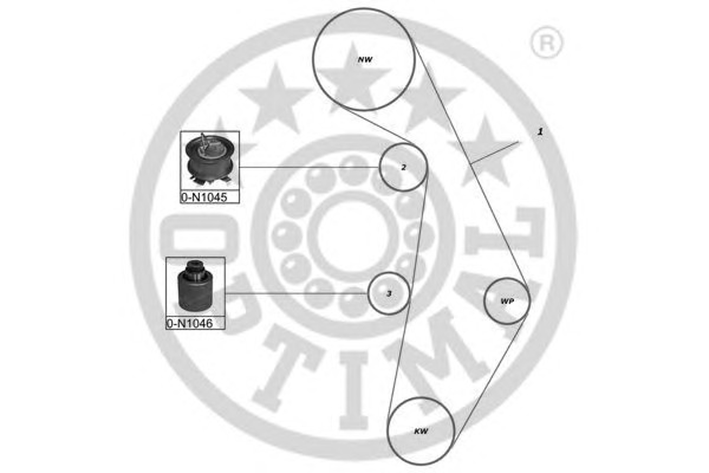 Комплект грм OPTIMAL SK-1372