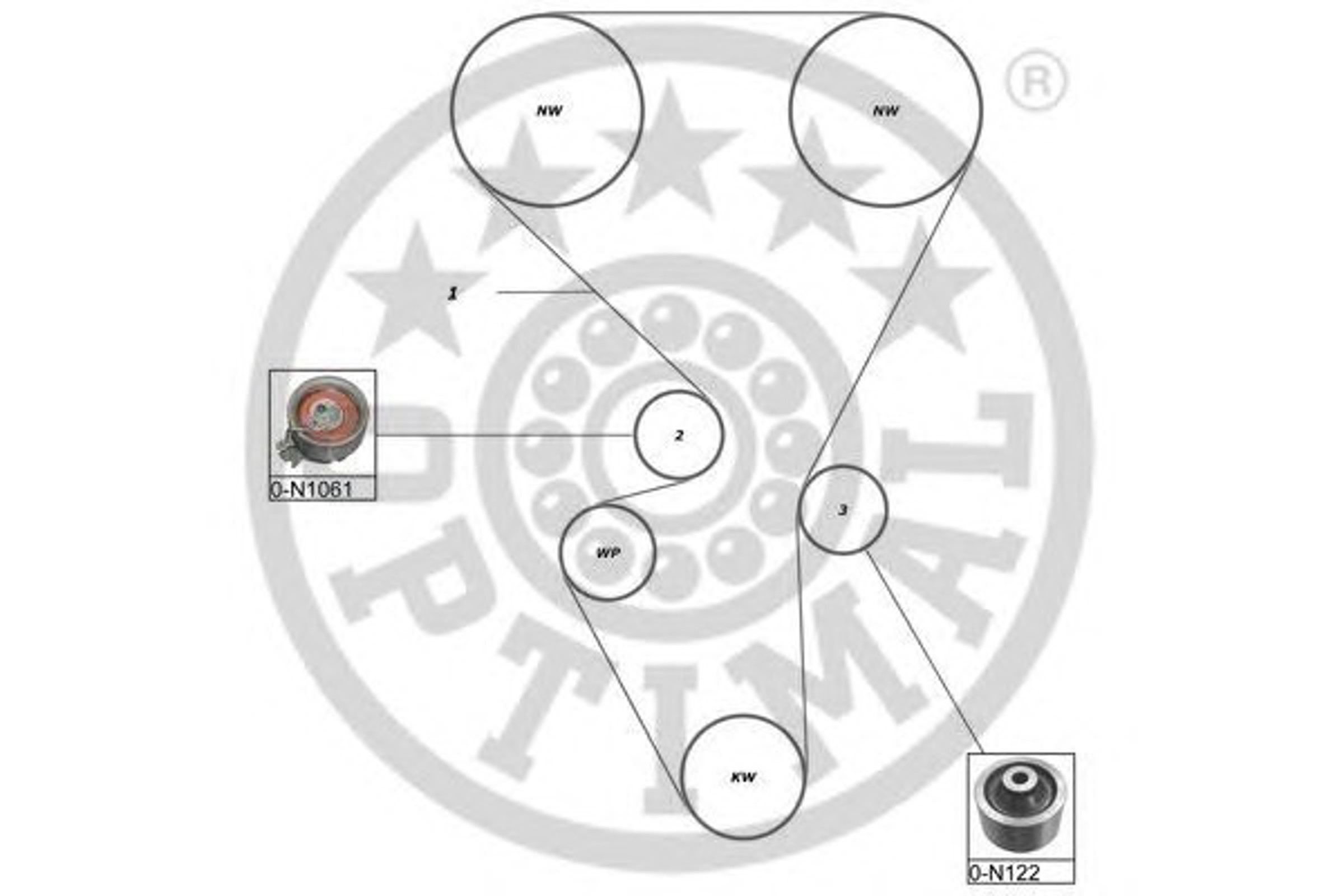 Комплект грм OPTIMAL SK-1392