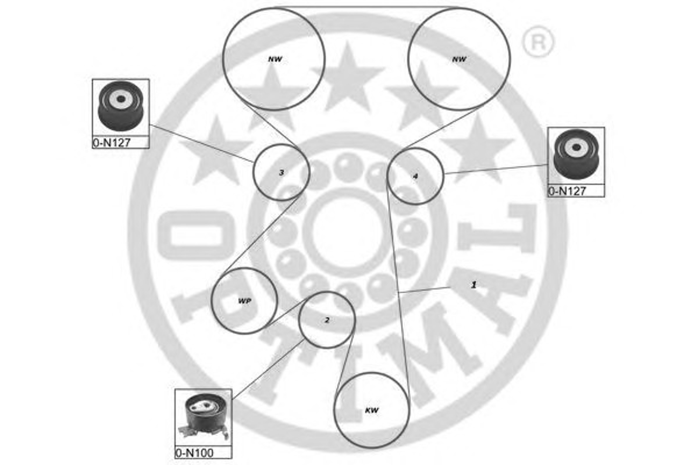 Комплект грм OPTIMAL SK-1478