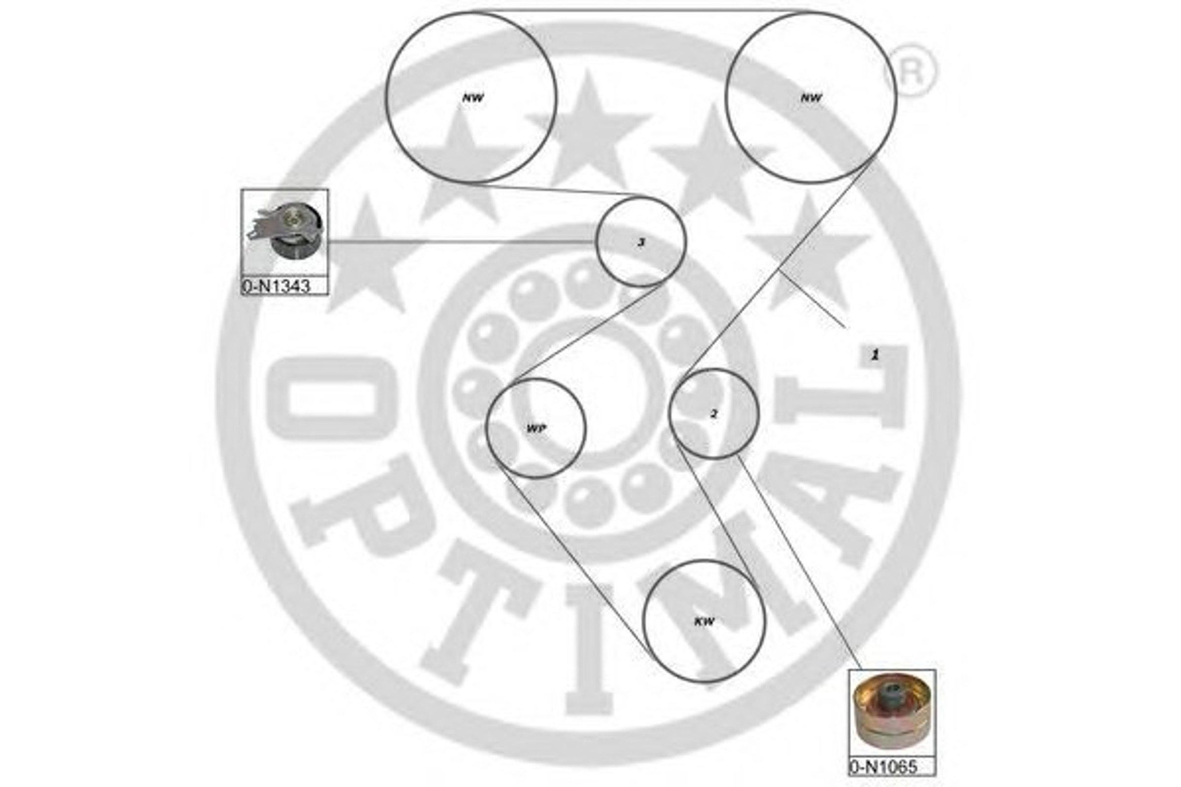Комплект грм OPTIMAL SK-1600