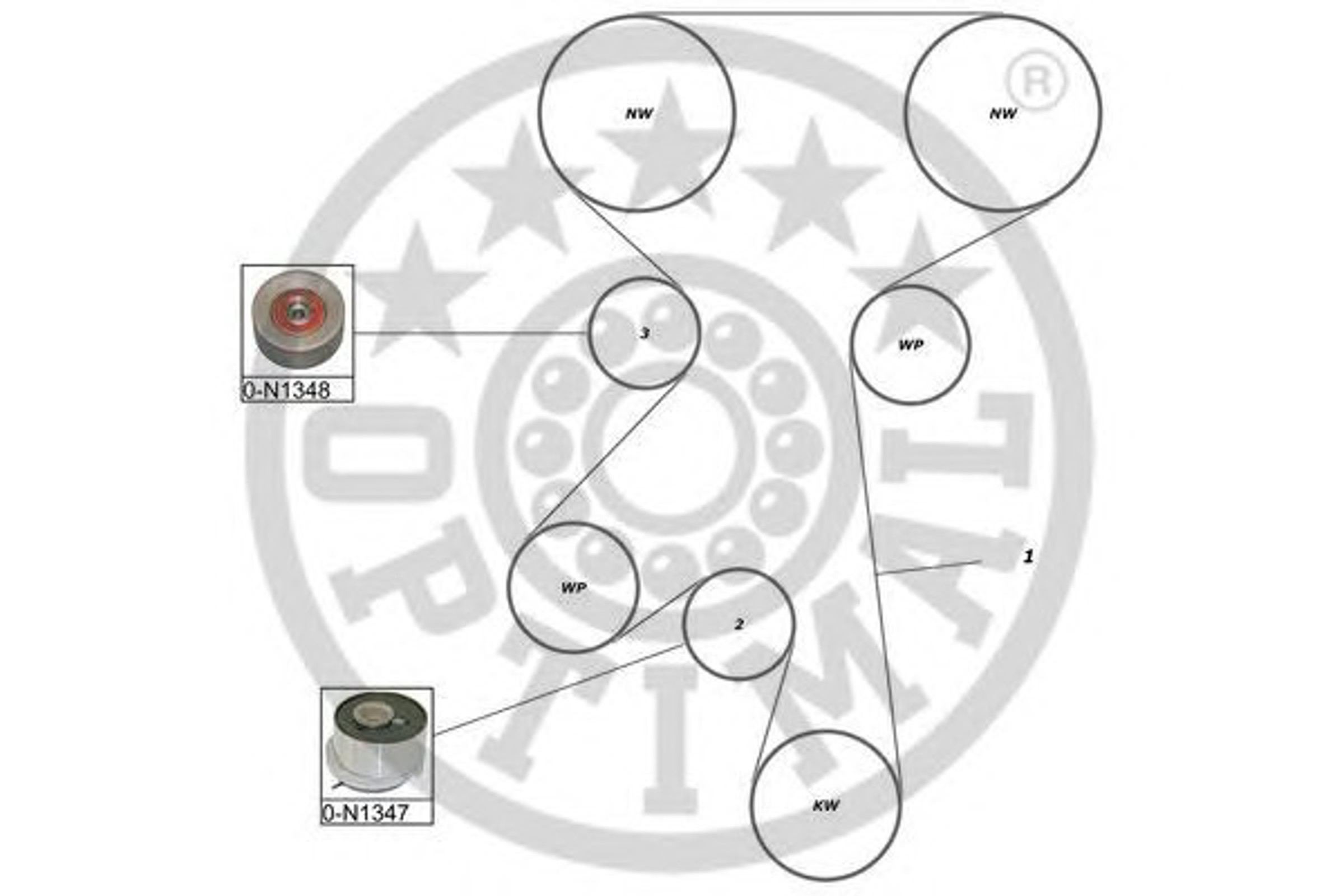 Комплект грм OPTIMAL SK-1607
