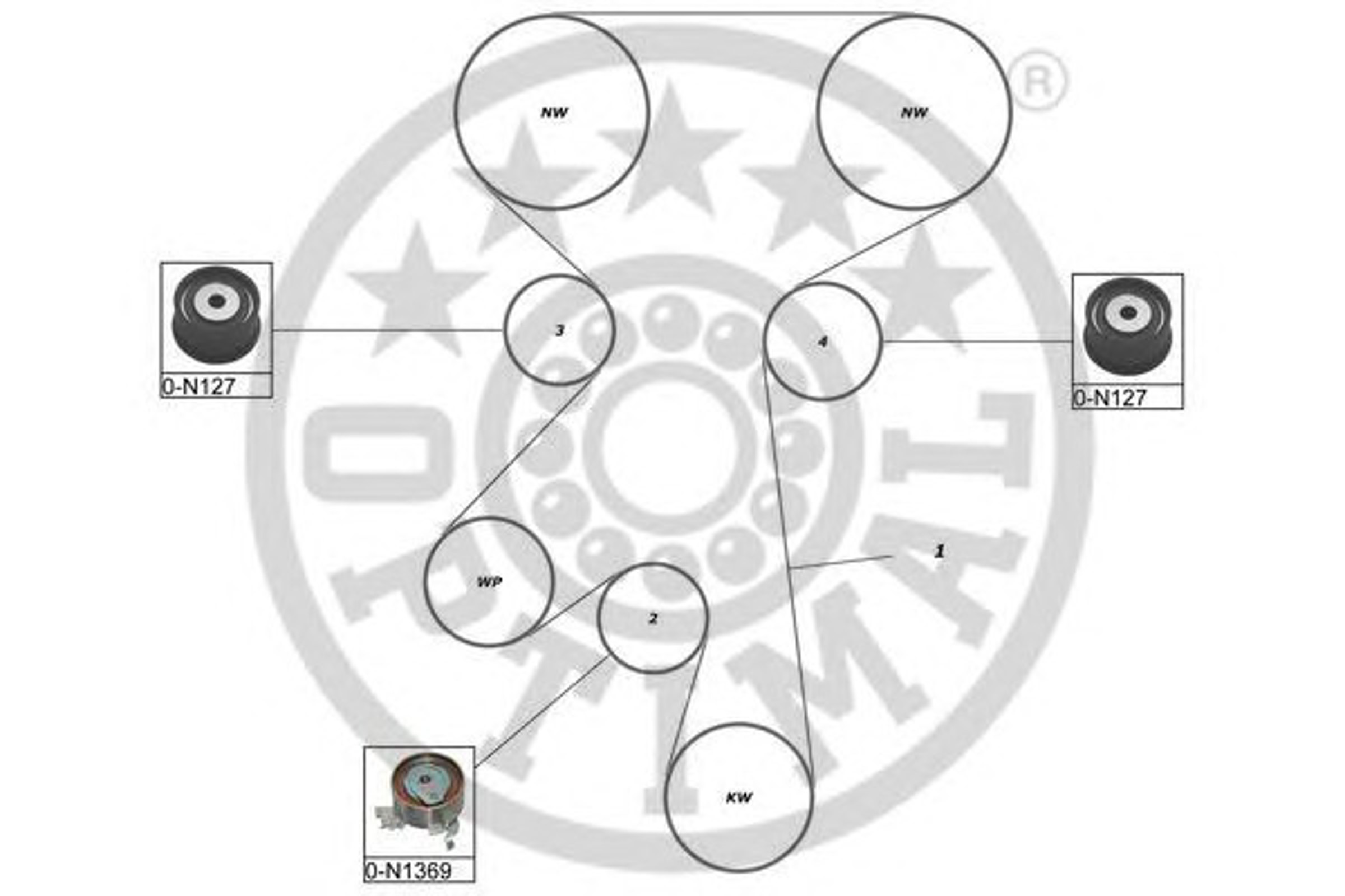 Комплект грм OPTIMAL SK-1632