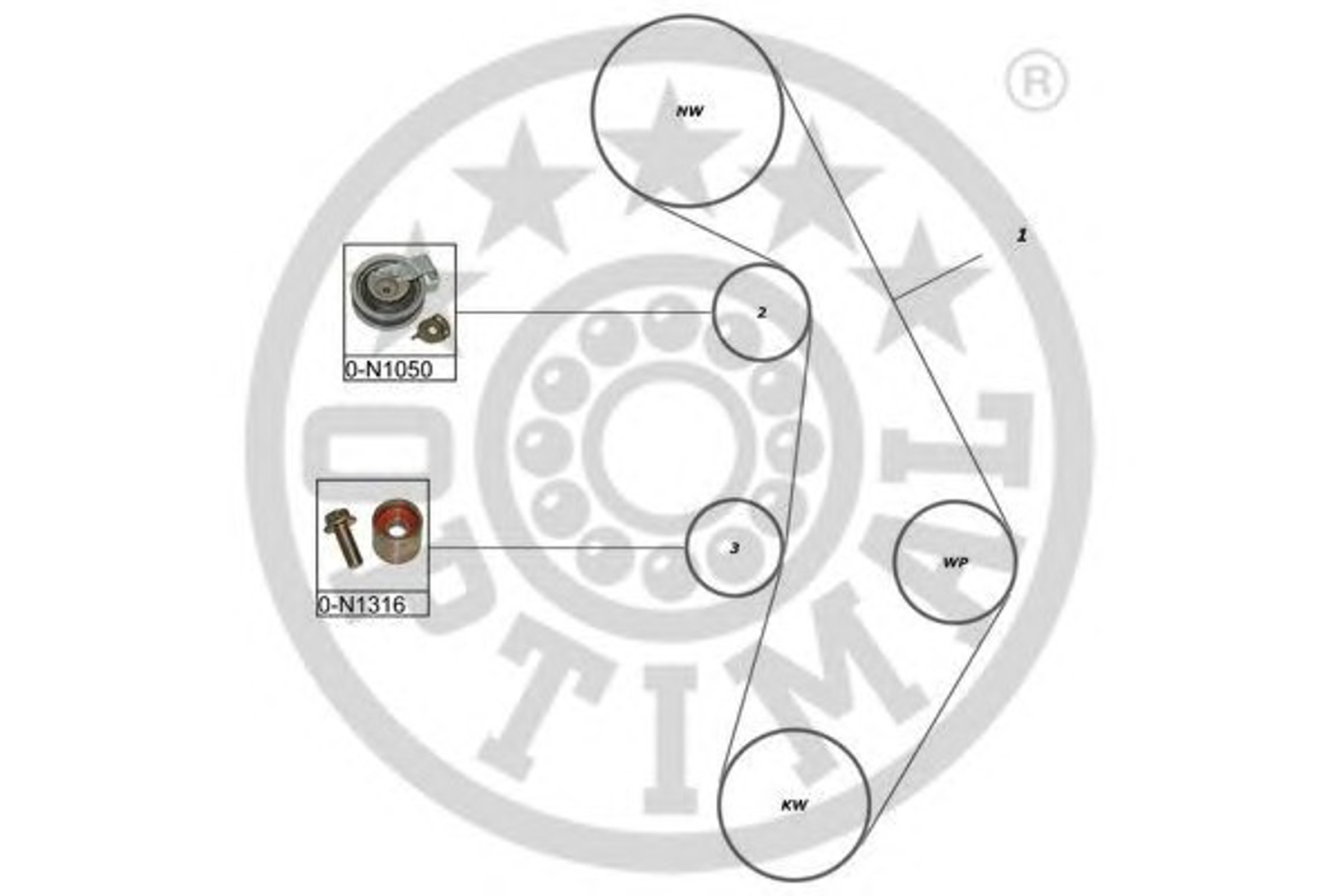 Комплект грм OPTIMAL SK-1640