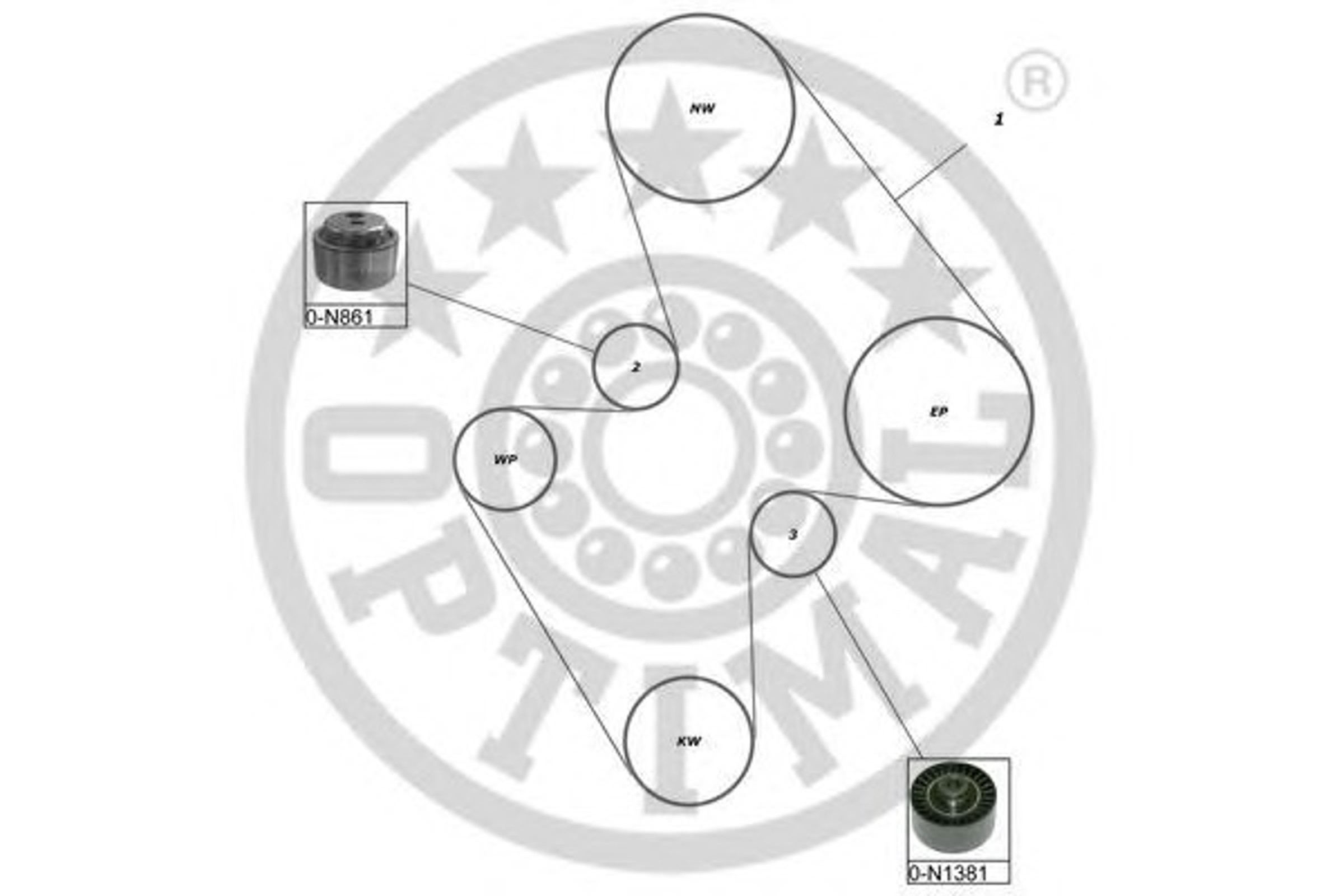 Комплект грм OPTIMAL SK-1642