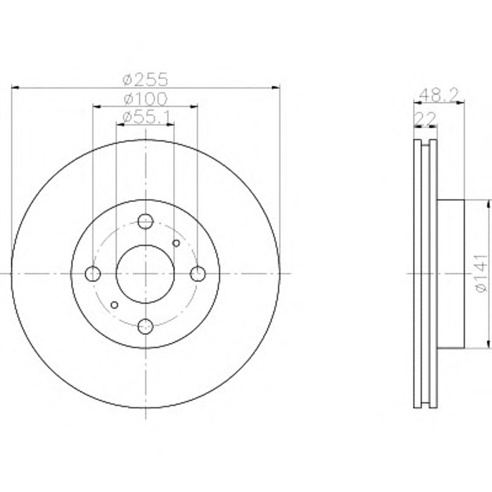 Диск тормозной HELLA/BEHR/PAGID 50214