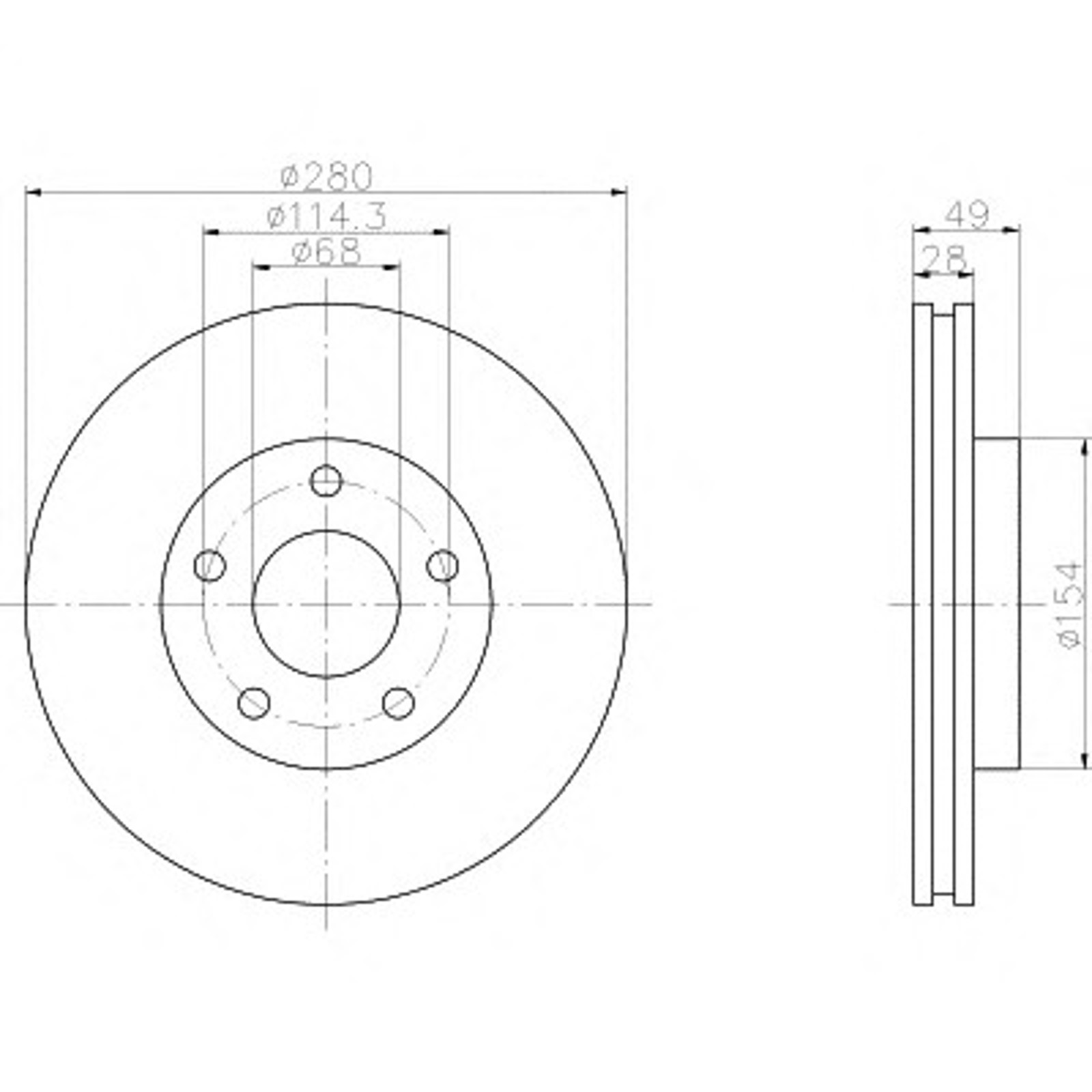 Диск тормозной HELLA/BEHR/PAGID 50343