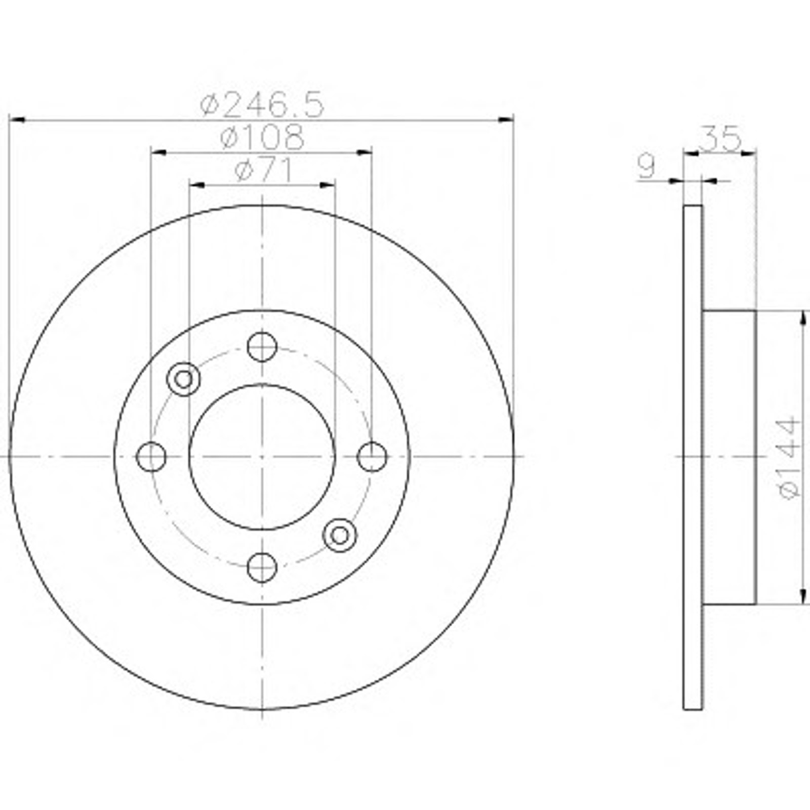 Диск тормозной HELLA/BEHR/PAGID 50366
