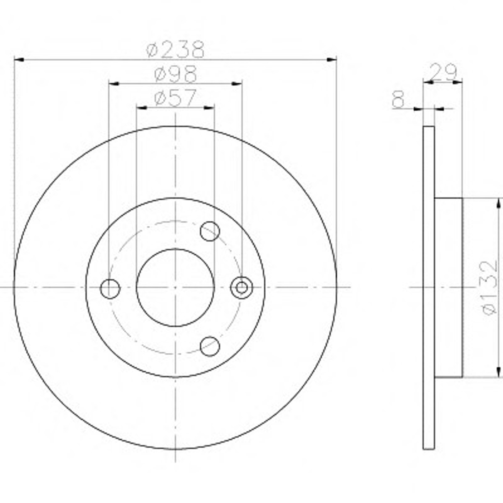 Диск тормозной HELLA/BEHR/PAGID 50608