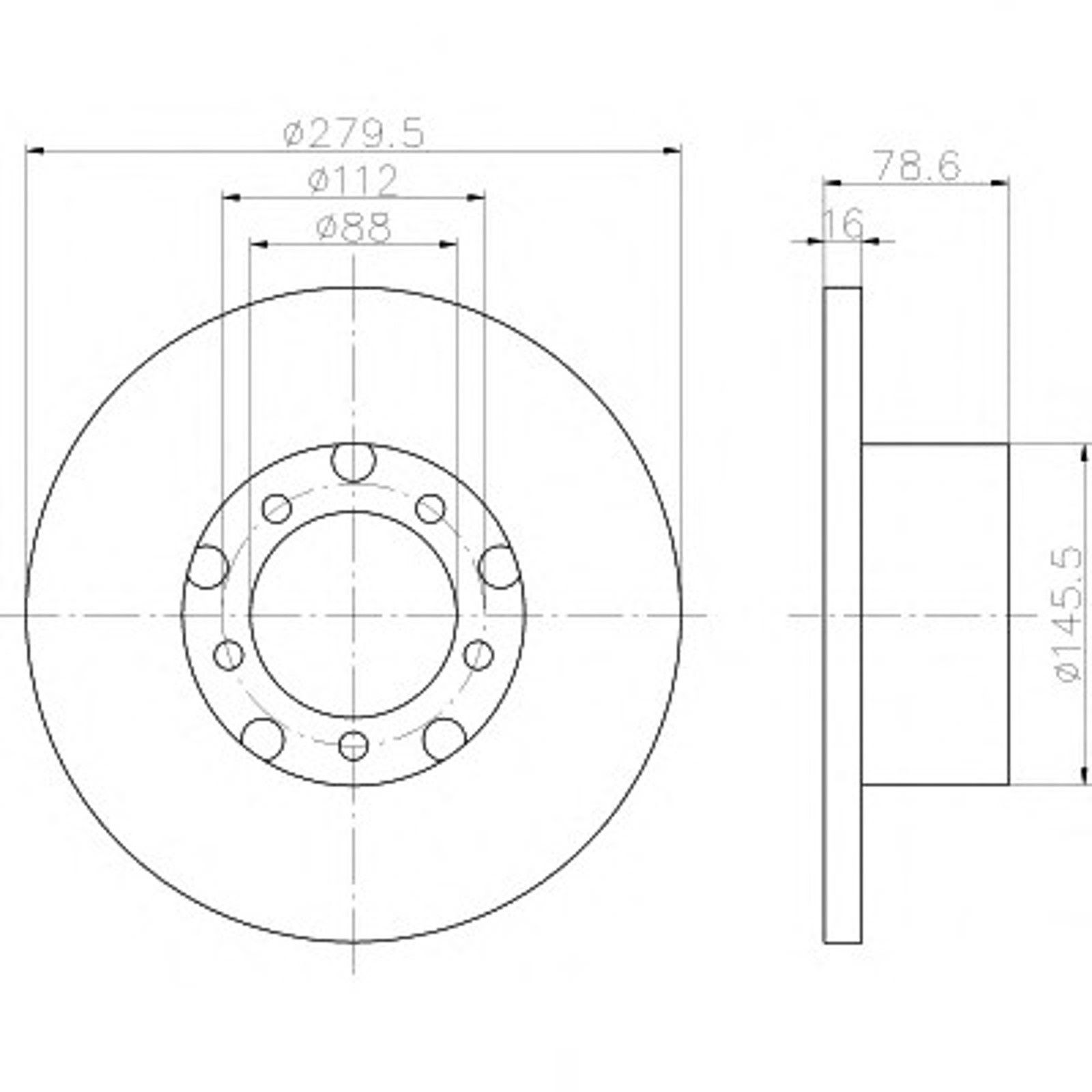 Диск тормозной HELLA/BEHR/PAGID 52104