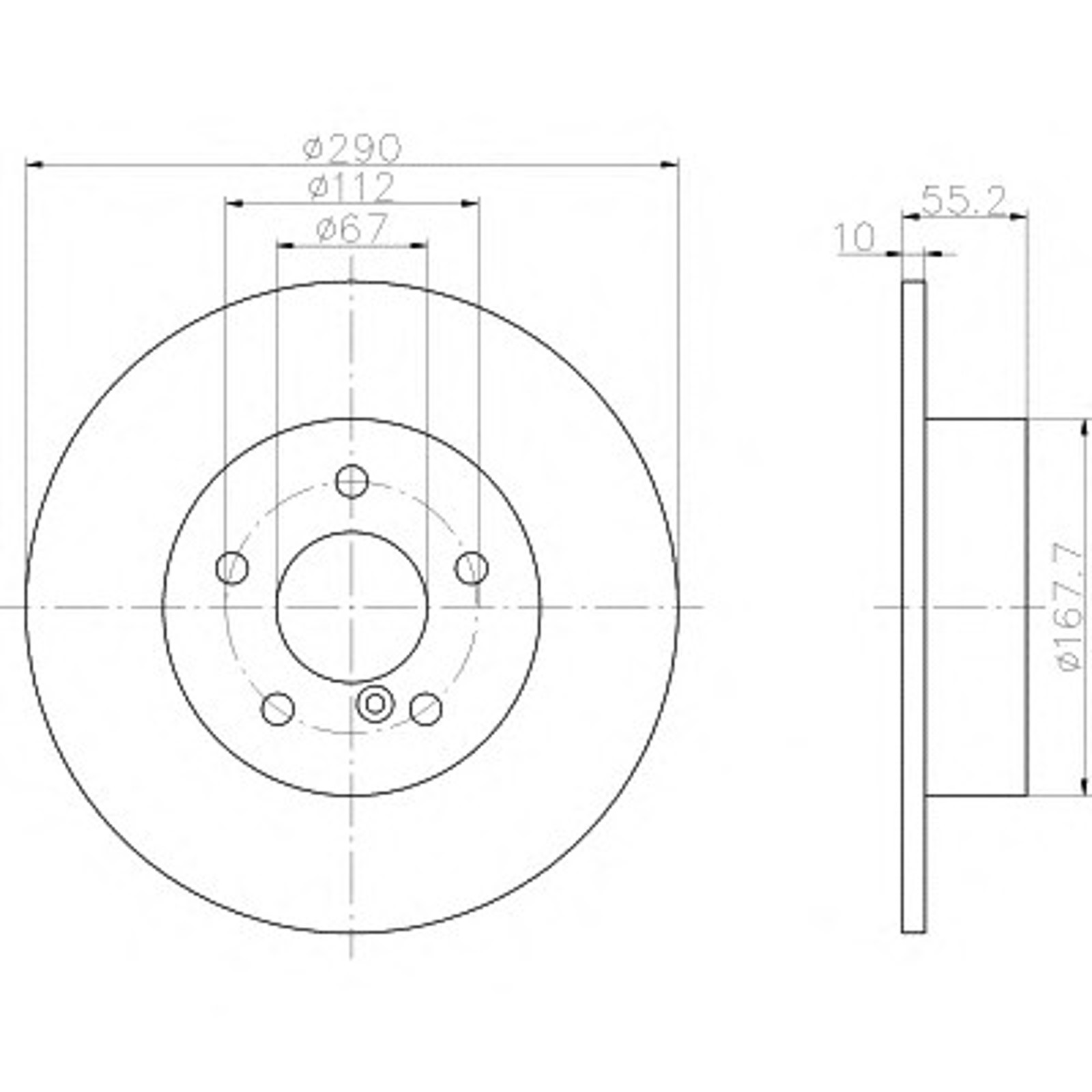 Диск тормозной HELLA/BEHR/PAGID 52139