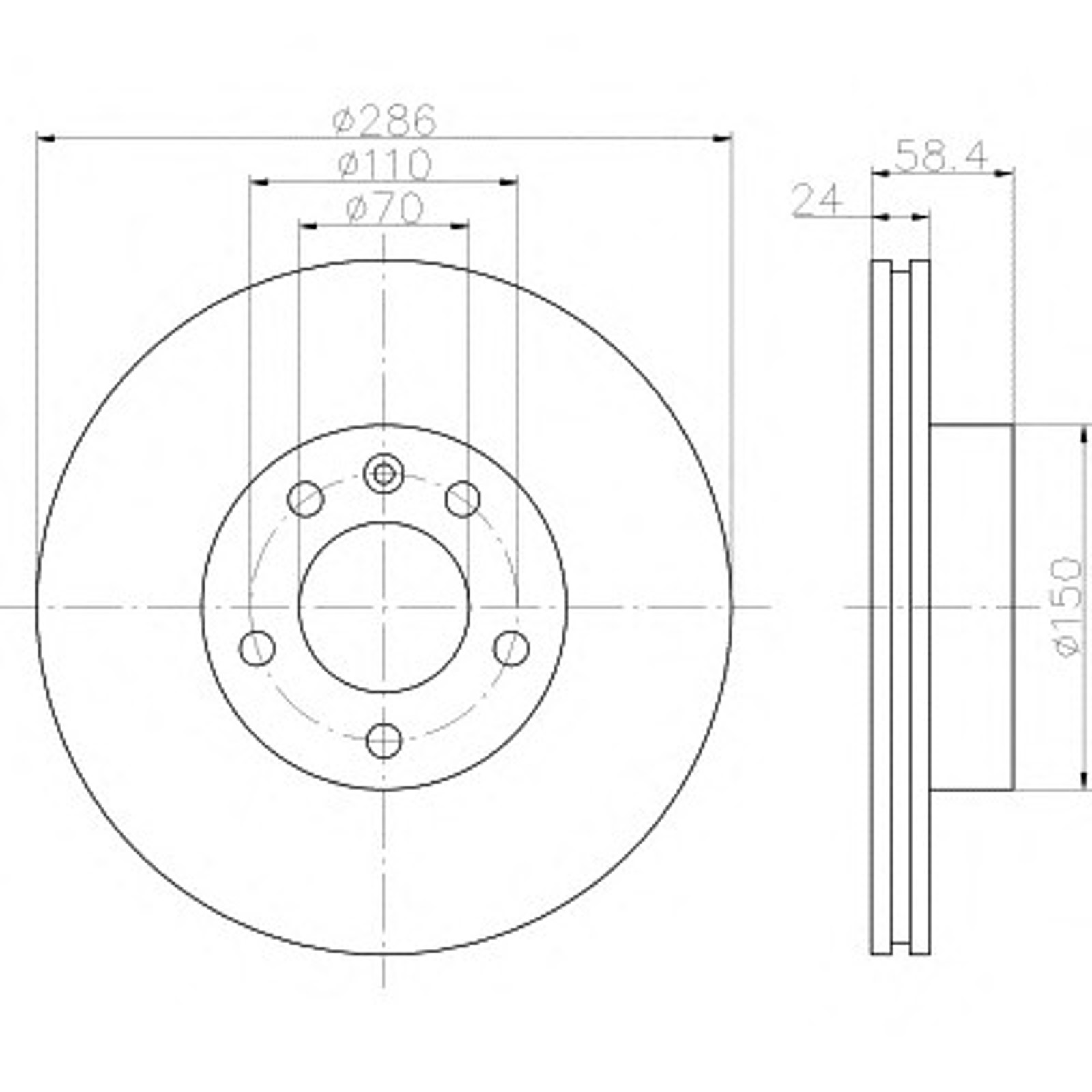 Диск тормозной HELLA/BEHR/PAGID 52425