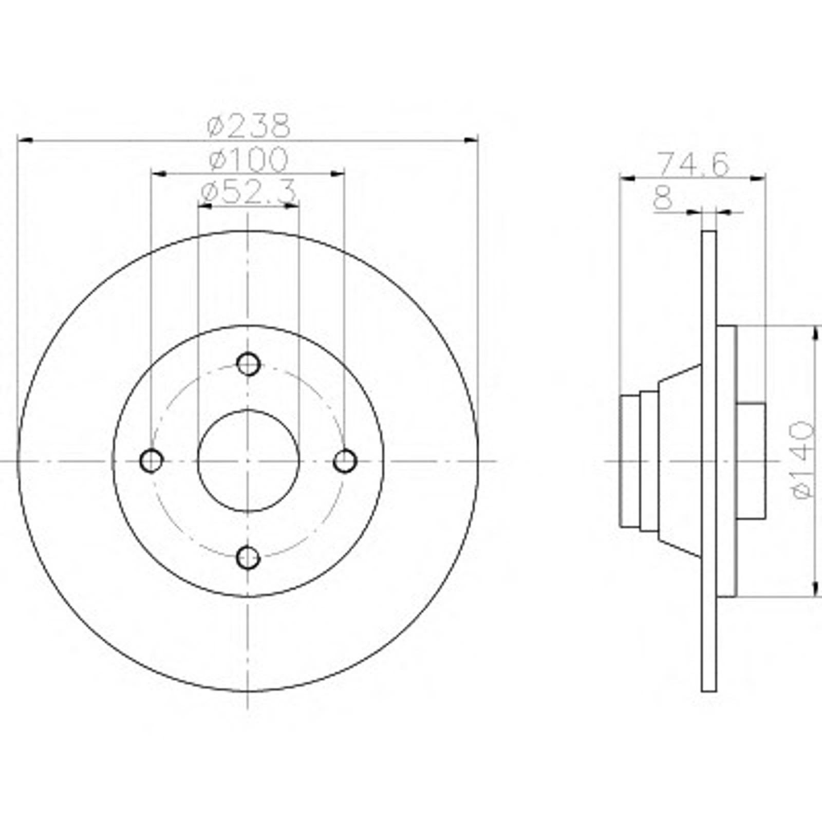 Диск тормозной HELLA/BEHR/PAGID 52817