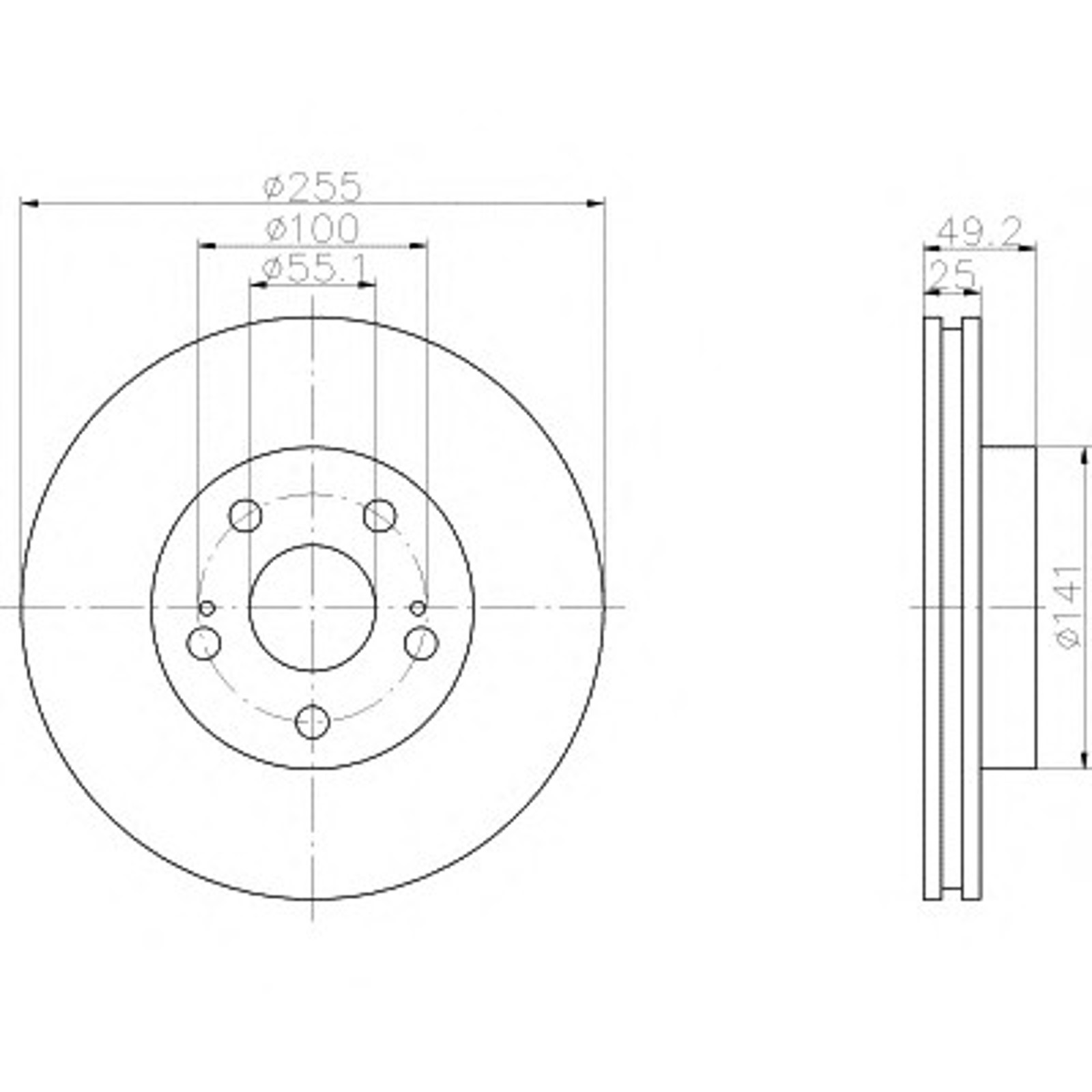Диск тормозной HELLA/BEHR/PAGID 53634