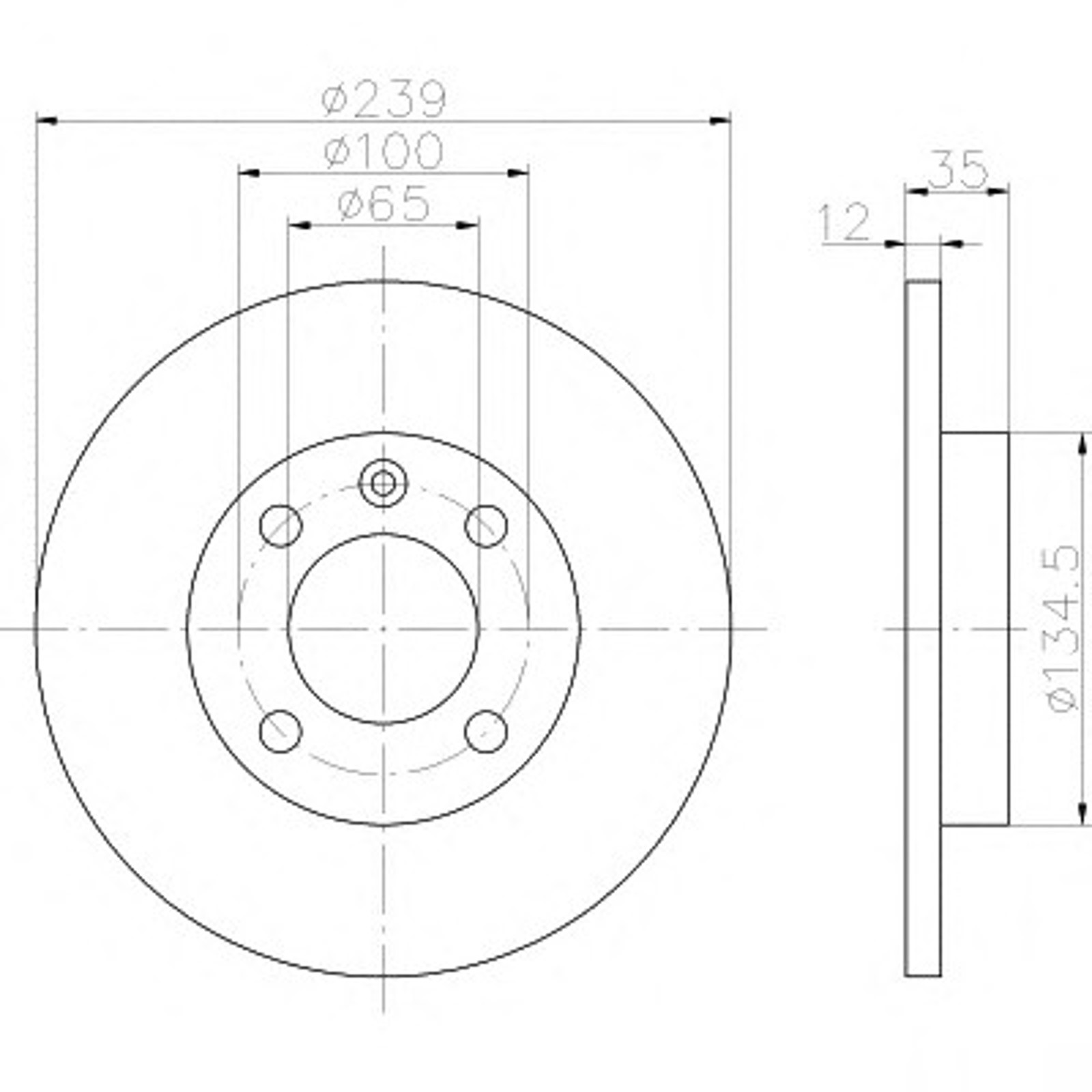 Диск тормозной HELLA/BEHR/PAGID 53908