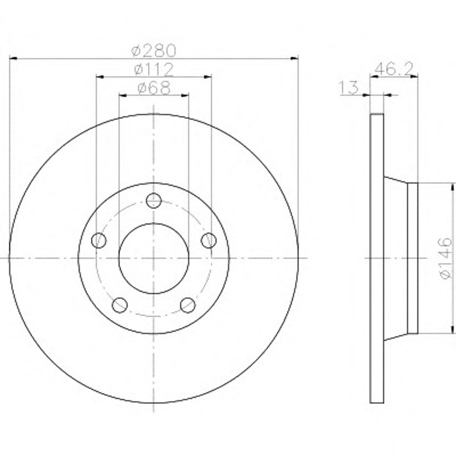 Диск тормозной HELLA/BEHR/PAGID 53929