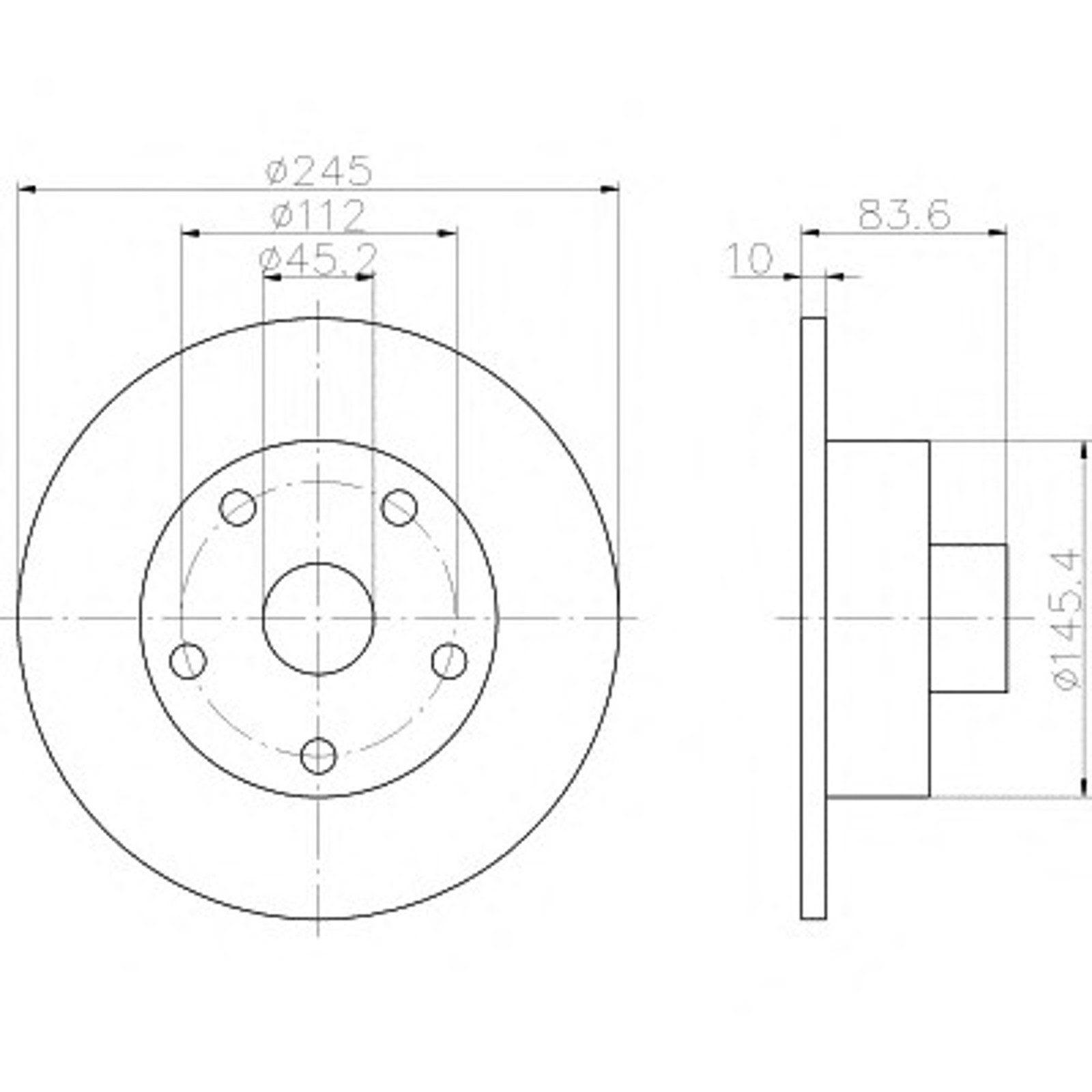 Диск тормозной HELLA/BEHR/PAGID 53944