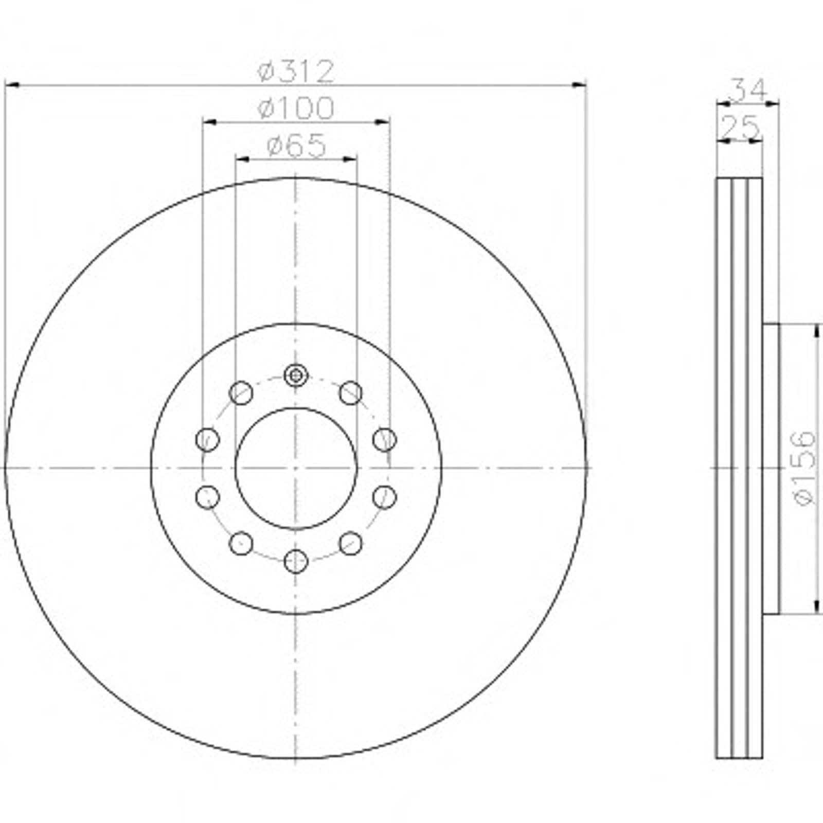 Диск тормозной HELLA/BEHR/PAGID 53971