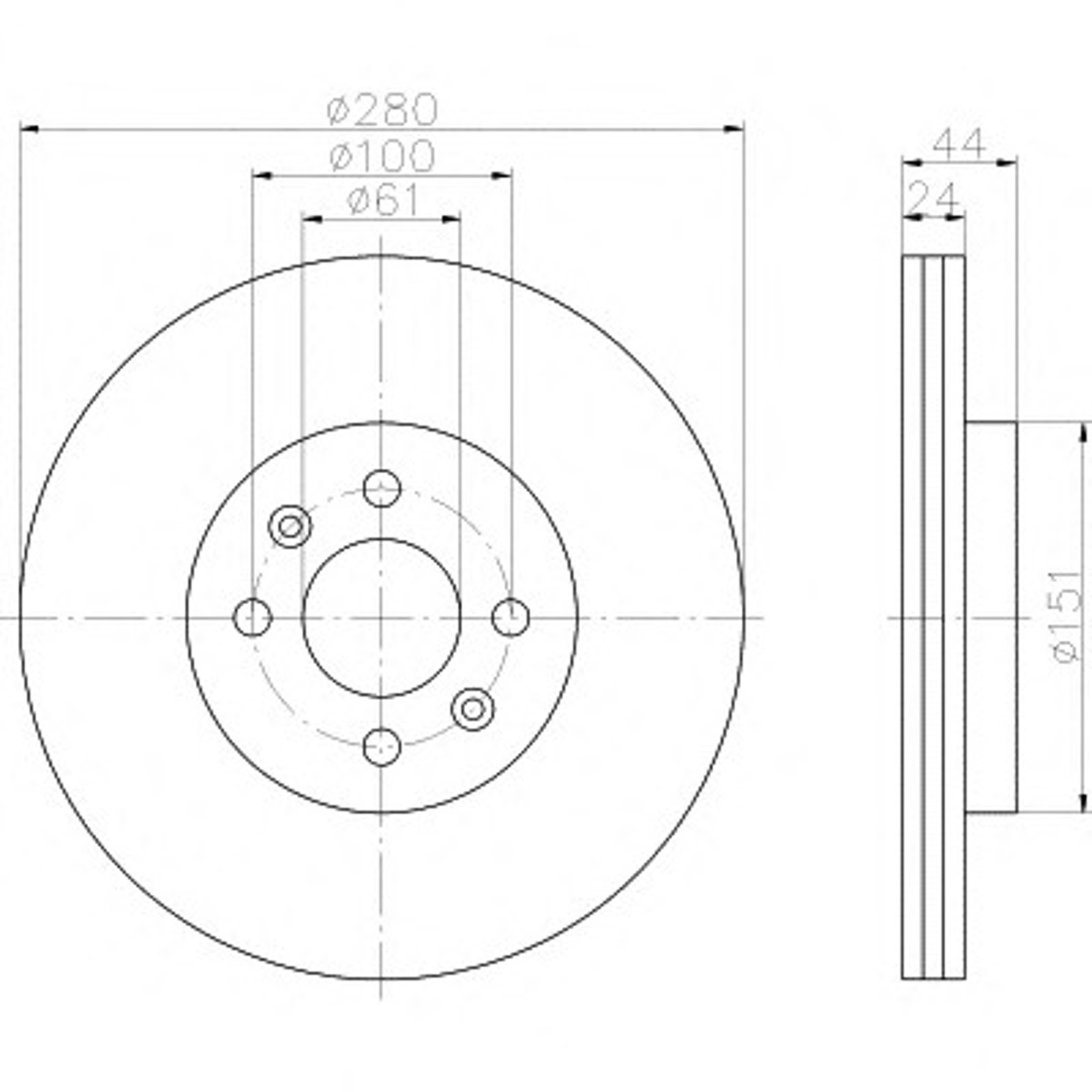 Диск тормозной HELLA/BEHR/PAGID 54139