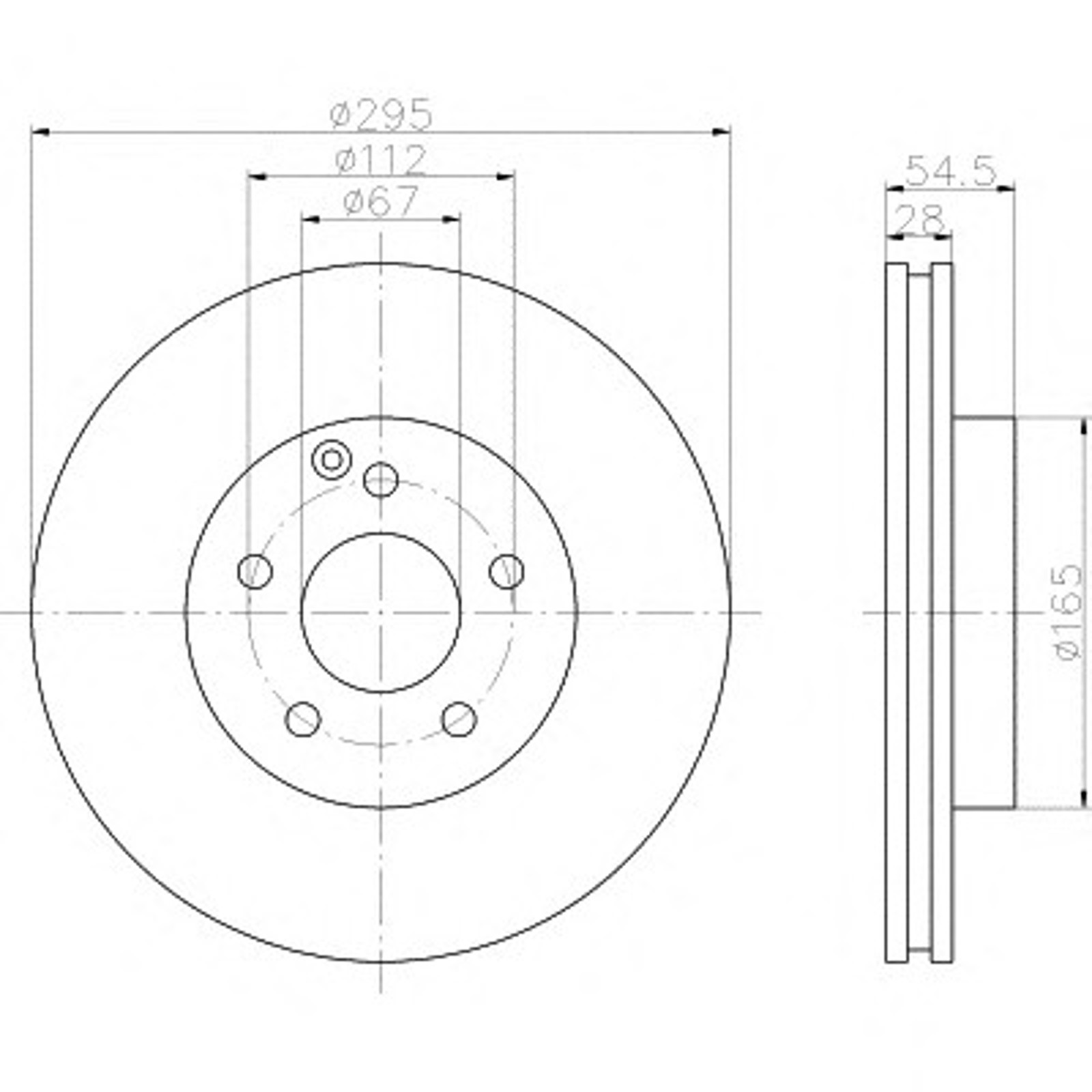 Диск тормозной HELLA/BEHR/PAGID 54152